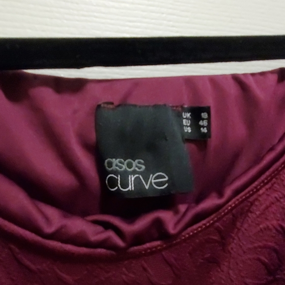 Like New ASOS Curve Bardot skater dress - Picture 2 of 6